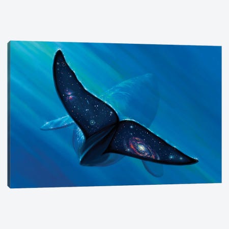 Whale Tail Galaxy Canvas Print #LYB41} by Charles Lynn Bragg Art Print