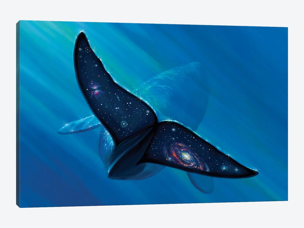 Whale Tail Galaxy by Charles Lynn Bragg 1-piece Canvas Art Print