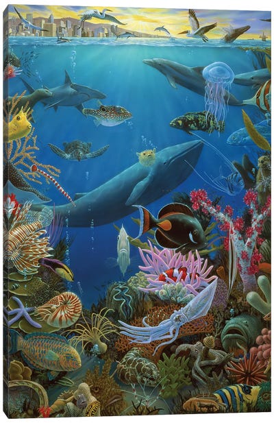 Waters' Edge Canvas Art Print - Fish Art