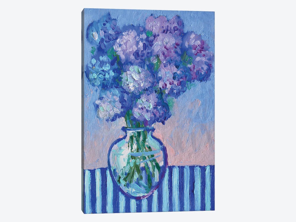 Blue Hydrangeas by Lelya Chara 1-piece Canvas Art