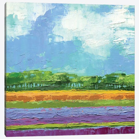 Lavender Field Canvas Print #LYC22} by Lelya Chara Canvas Wall Art