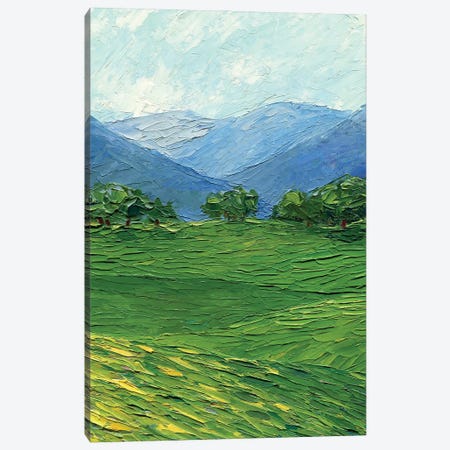 Green Hills Of Relaxation Canvas Print #LYC24} by Lelya Chara Canvas Art Print