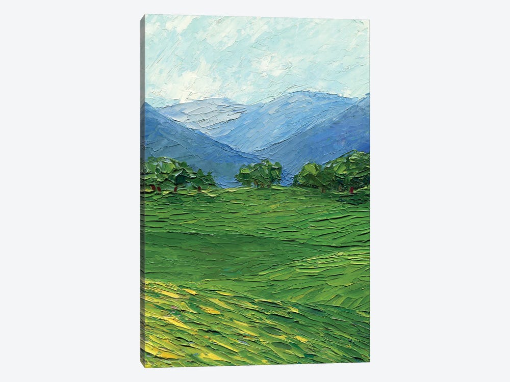 Green Hills Of Relaxation by Lelya Chara 1-piece Canvas Art Print