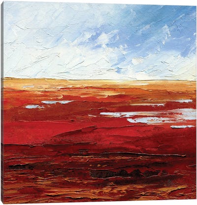 Landscape. Red Earth Canvas Art Print - Lelya Chara