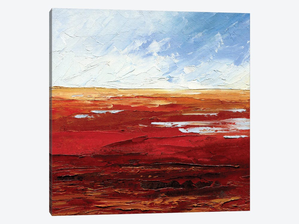 Landscape. Red Earth by Lelya Chara 1-piece Canvas Art Print