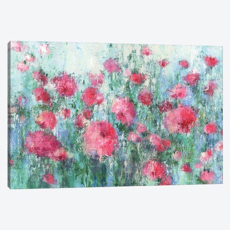Morning Song. Garden Roses Canvas Print #LYC29} by Lelya Chara Canvas Artwork