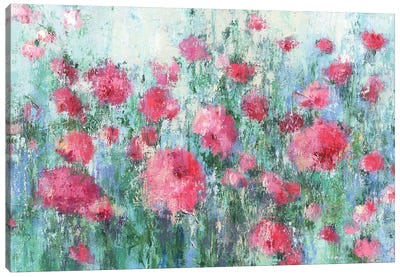 Morning Song. Garden Roses Canvas Art Print - Lelya Chara