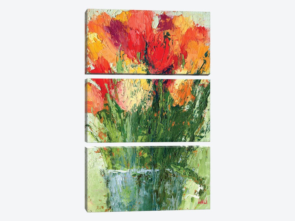 Tulips by Lelya Chara 3-piece Canvas Print