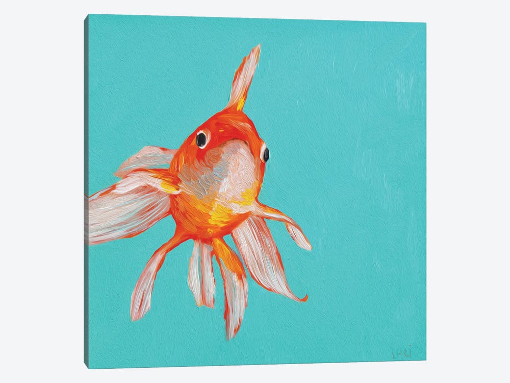 Gold Fish by Lelya Chara 1-piece Canvas Art