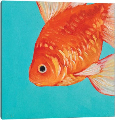 Gold Fish II Canvas Art Print - Goldfish Art
