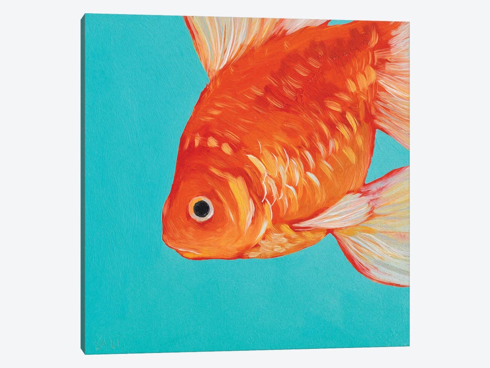 Gold Fish II by Lelya Chara 1-piece Canvas Print