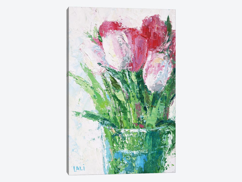 White Tulips by Lelya Chara 1-piece Canvas Artwork