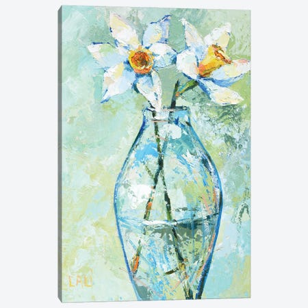 Daffodil And Daffodil Canvas Print #LYC76} by Lelya Chara Canvas Art