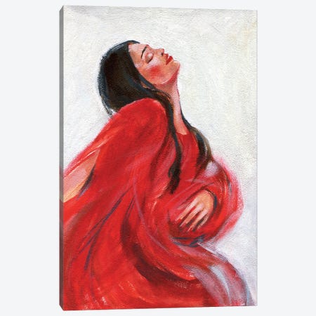 Red Bluess Canvas Print #LYC92} by Lelya Chara Canvas Art Print