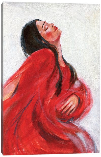 Red Bluess Canvas Art Print - Lelya Chara