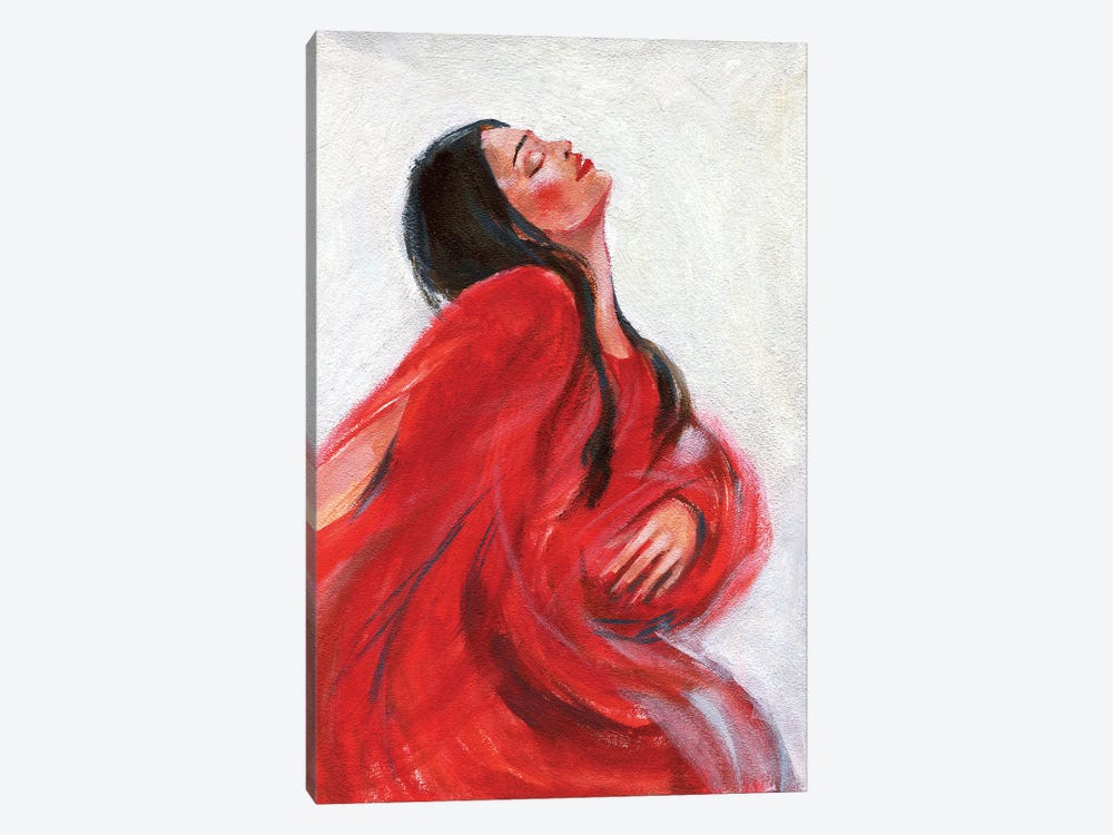 Red Bluess by Lelya Chara 1-piece Canvas Art