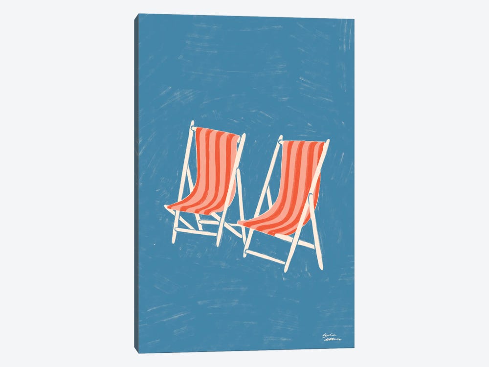 Deck Chairs by Lydia Ellen 1-piece Canvas Art Print