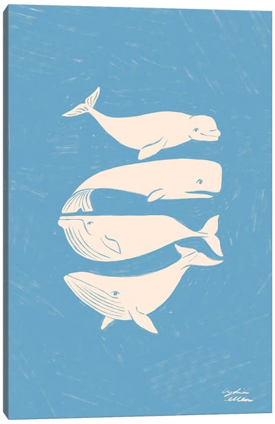 Whales Canvas Art Print - Lydia Ellen