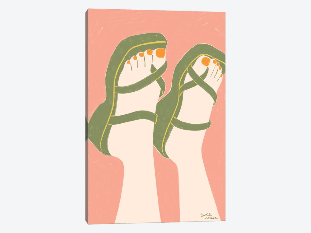 Sandals by Lydia Ellen 1-piece Canvas Art Print