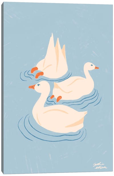 Ducks Canvas Art Print - Lydia Ellen