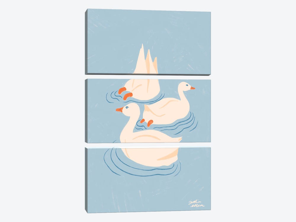 Ducks by Lydia Ellen 3-piece Canvas Art Print