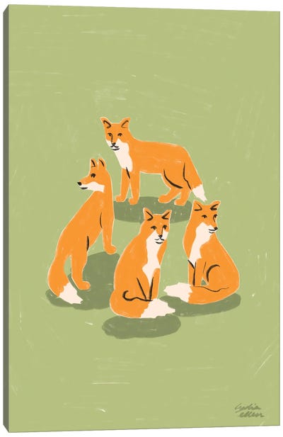 Foxes Canvas Art Print