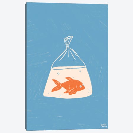 Goldfish Canvas Print #LYE6} by Lydia Ellen Canvas Art