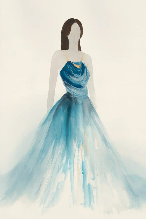 Blue Dress I by Lily K wall art
