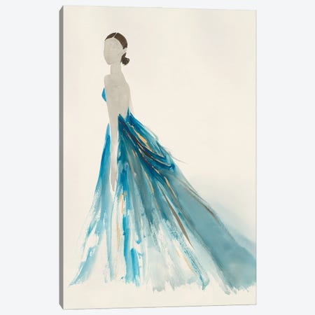 Blue Dress II Canvas Print #LYK2} by Lily K Art Print
