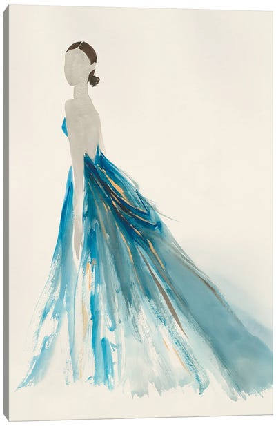 Blue Dress II Canvas Art Print