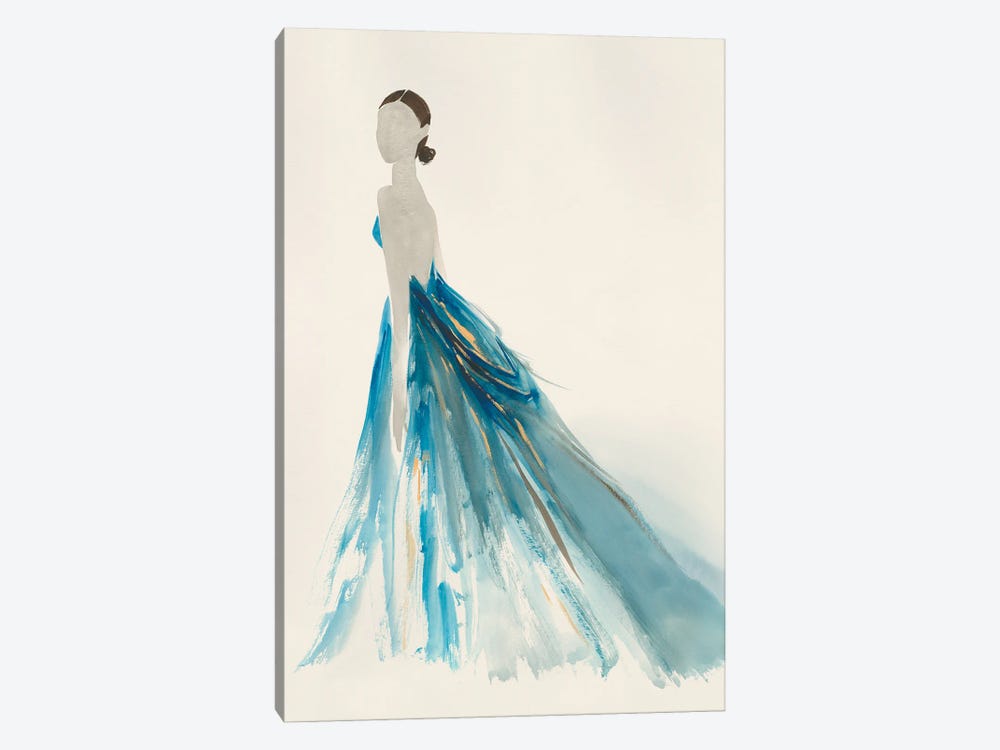 Blue Dress II by Lily K 1-piece Canvas Wall Art