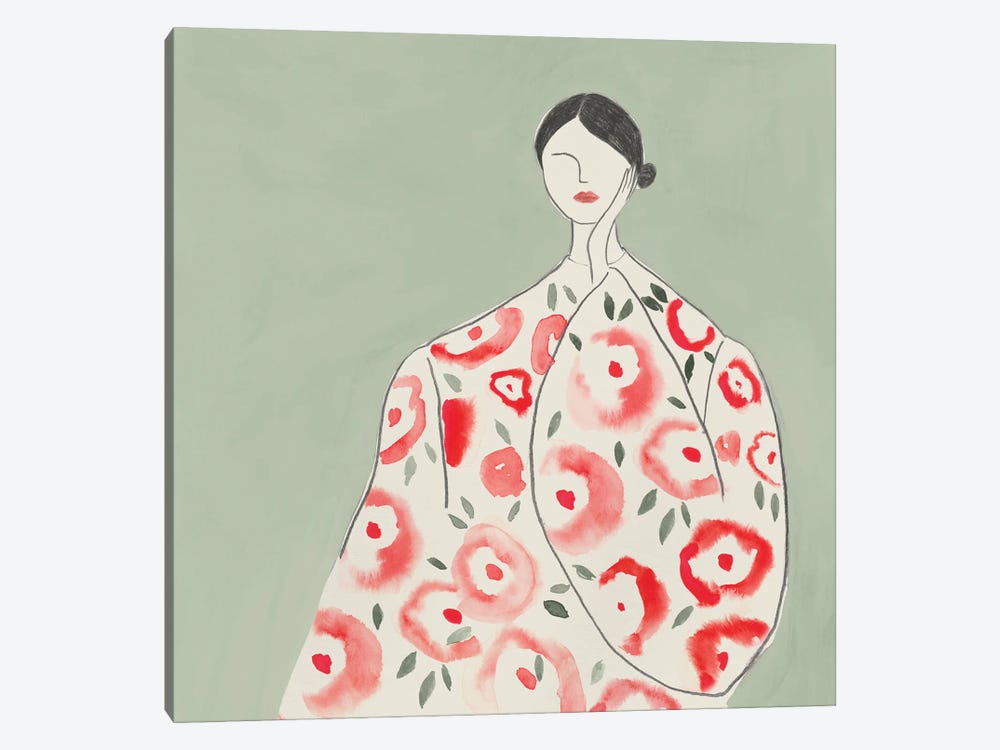 Floral Woman I by Lily K 1-piece Canvas Print