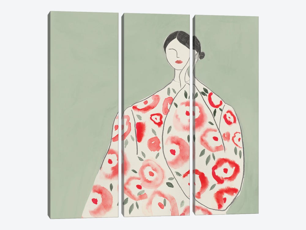 Floral Woman I by Lily K 3-piece Art Print
