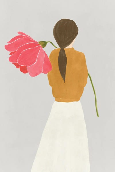 Flower Woman I by Lily K metal wall art