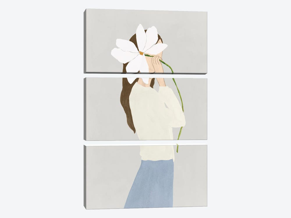 Flower Woman II by Lily K 3-piece Canvas Print