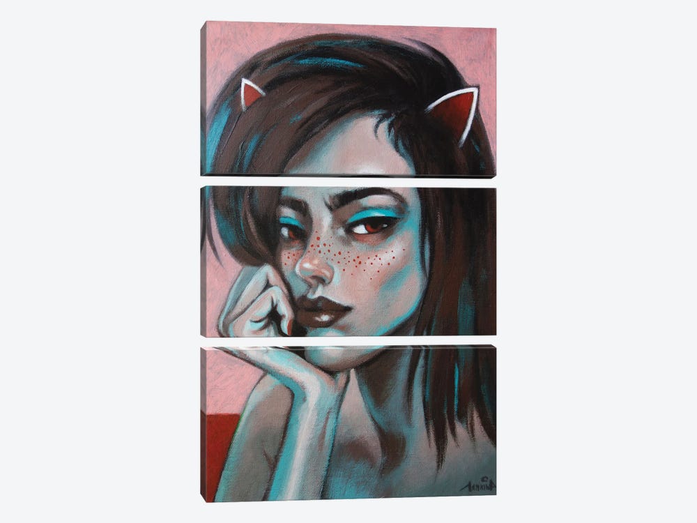 Foxy by Natasha Lyapkina 3-piece Canvas Artwork