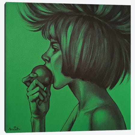 Green Energy Canvas Print #LYP30} by Natasha Lyapkina Canvas Wall Art