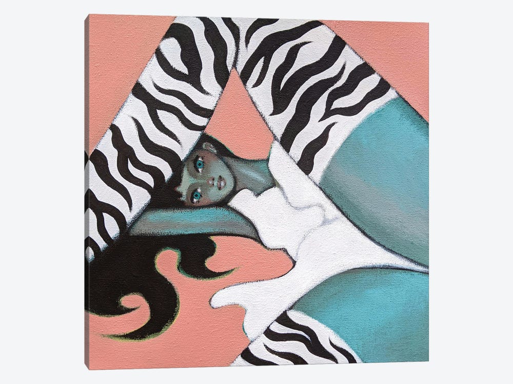 Zebra Pose by Natasha Lyapkina 1-piece Canvas Art Print