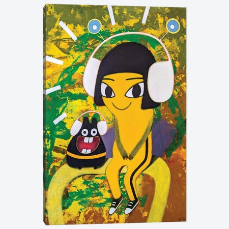 Bruce And Lee Canvas Print #LYP5} by Natasha Lyapkina Canvas Art