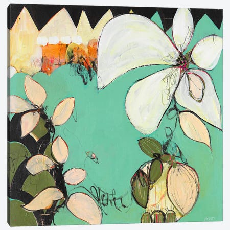 Vine Flower Canvas Print #LYR26} by Lynette Reed Canvas Art