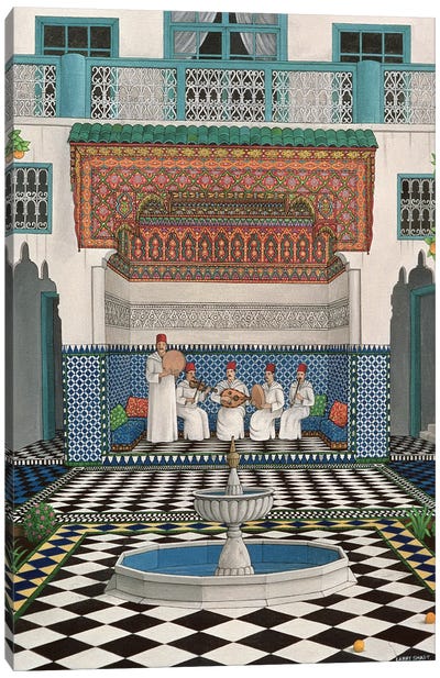 A Riad In Marrakech, 1992 Canvas Art Print