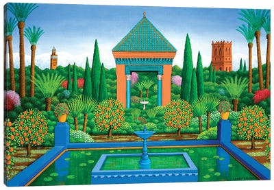 Marjorelle Oranges, 2005 Canvas Art Print - Morocco