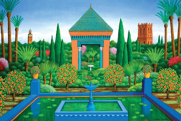 Fountains: Marjorelle Oranges, 2005 by Larry Smart