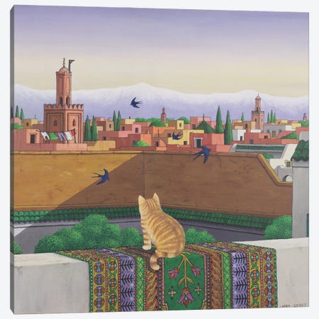 Rooftops In Marrakesh, 1989 Canvas Print #LYS9} by Larry Smart Canvas Wall Art