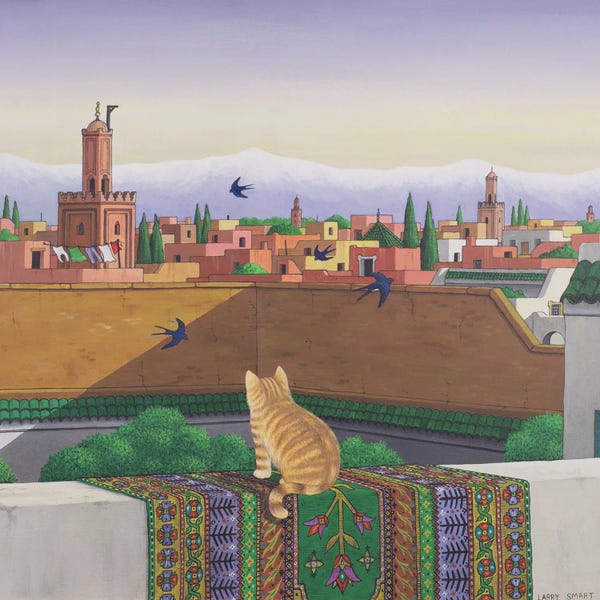 Marrakesh: Rooftops In Marrakesh, 1989 by Larry Smart