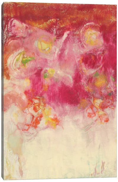 Victoria's Roses Canvas Art Print - Red Abstract Art