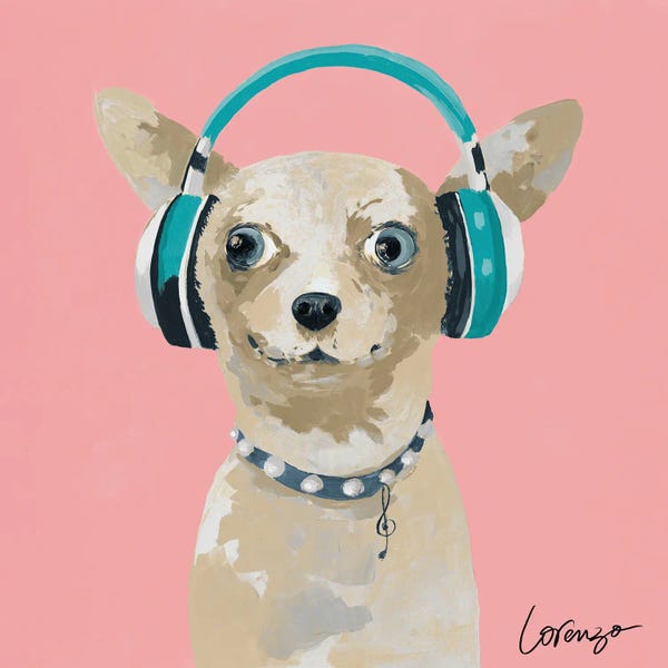 Jammin' Pup On Pink