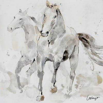 Lorenzo Collective - Canvas Prints: Sketched Horses by Lorenzo Collective