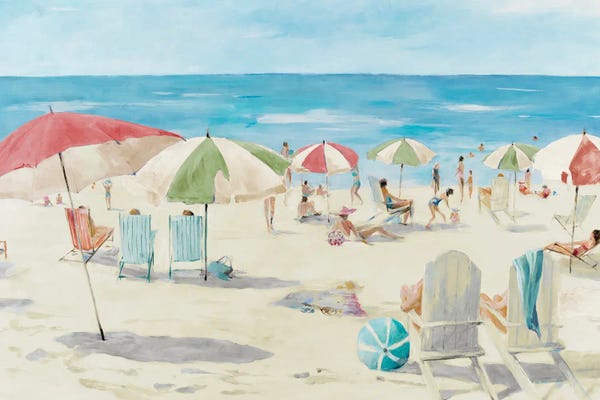 Lorenzo Collective: Colorful Umbrella Beach by Lorenzo Collective