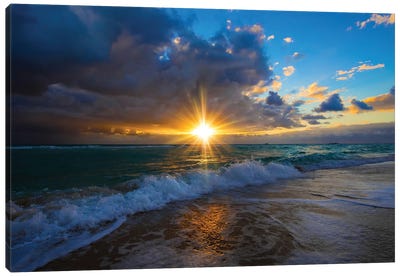 Sunrise Over Miami Beach Canvas Art Print - Florida Art